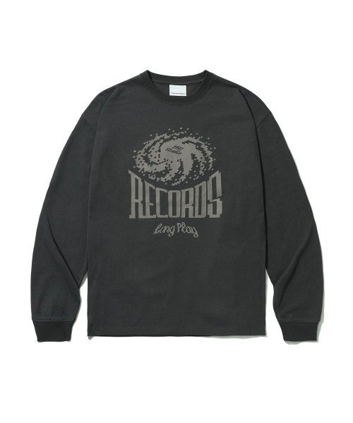 1993STUDIO(1993スタジオ)の「ロングプレイレコード ロングスリーブ_チャコール(Tシャツ/カットソー・レディース・その他・MEDIUM/LARGE)」の1枚目の写真