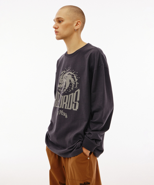 1993STUDIO(1993スタジオ)の「ロングプレイレコード ロングスリーブ_チャコール(Tシャツ/カットソー・レディース・その他・MEDIUM/LARGE)」の4枚目の写真