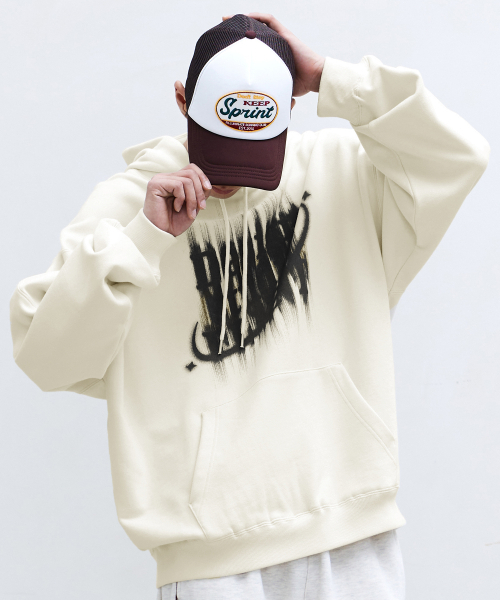 F.ILLUMINATE(フィルミネイト)の「オプティカルグラフィックフードパーカー-クリーム(パーカー・メンズ・その他・SMALL/MEDIUM/LARGE)」の3枚目の写真