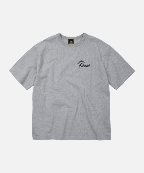 FRIZMWORKS(フリズムワークス)の「THUNDER SAUNA LOGO TEE _ GRAY(Tシャツ/カットソー・メンズ・その他・SMALL/MEDIUM/LARGE)」の1枚目の写真