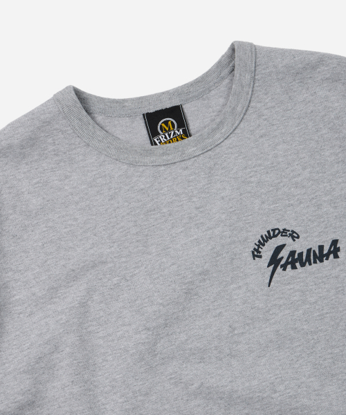 FRIZMWORKS(フリズムワークス)の「THUNDER SAUNA LOGO TEE _ GRAY(Tシャツ/カットソー・メンズ・その他・SMALL/MEDIUM/LARGE)」の3枚目の写真