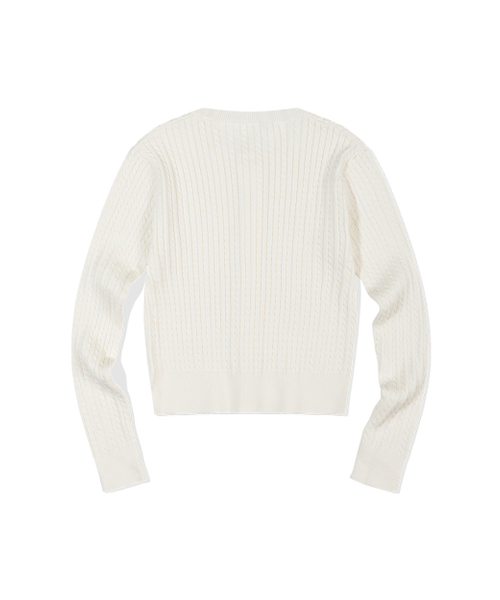 MOAA(モア)の「ケーブルボタンアップカーディガン(WHITE)(カーディガン/ボレロ・レディース・その他・SMALL/MEDIUM)」の3枚目の写真