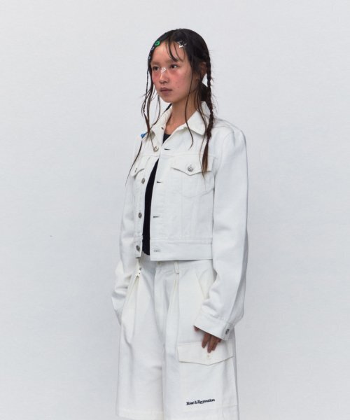 Rest&Recreation(レストアンドレクリエーション)の「RR CROP DENIM JACKET_WHITE(デニムジャケット・レディース・その他・SMALL/MEDIUM)」の2枚目の写真