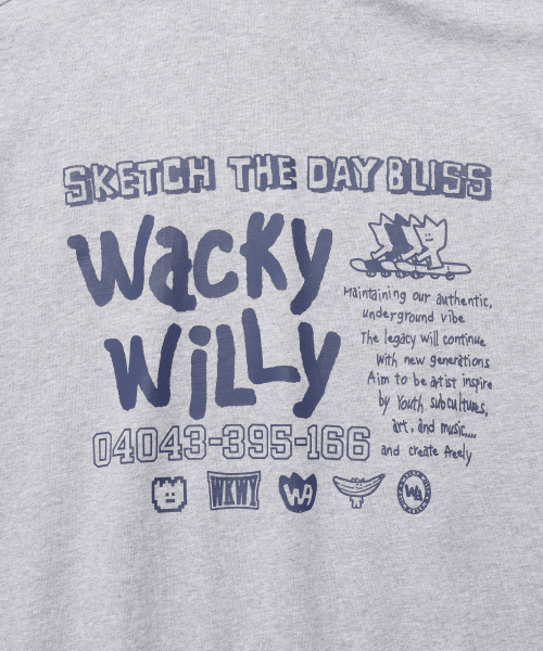 Wacky WiLLy（ワッキーウィリー）の「スケッチグラフィックフードスウェットグレー（パーカー・レディース・その他・SMALL/MEDIUM/LARGE/X-LARGE/X-SMALL）」の6枚目の写真