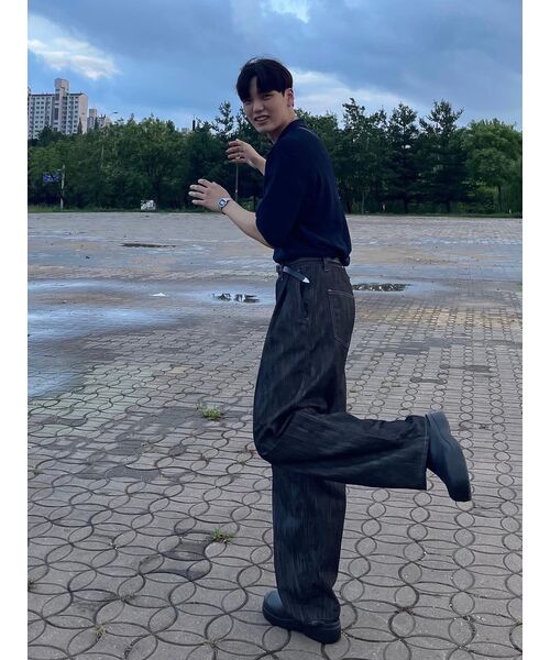 XERO（ゼロ）の「Clean Denim Deep Two Tuck Vertical Pants [Black]（デニムパンツ・メンズ・その他・LARGE/MEDIUM/SMALL/X-LARGE）」の10枚目の写真