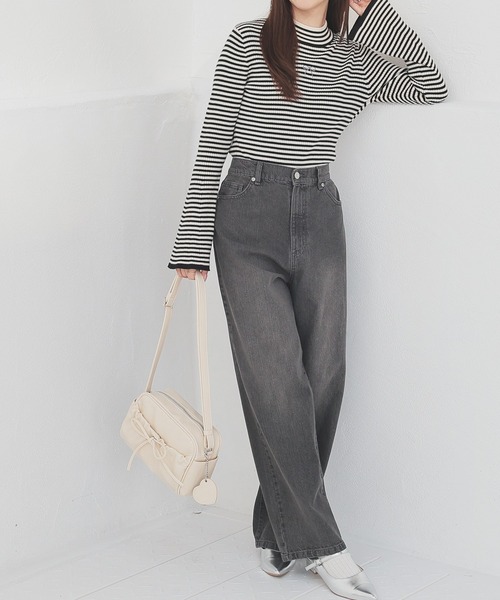 Honeys(ハニーズ)の「ハートミラーリボンバッグ(ショルダーバッグ・レディース・アイボリー/ピンクベージュ/ブラック/ブラウン・FREE)」の5枚目の写真