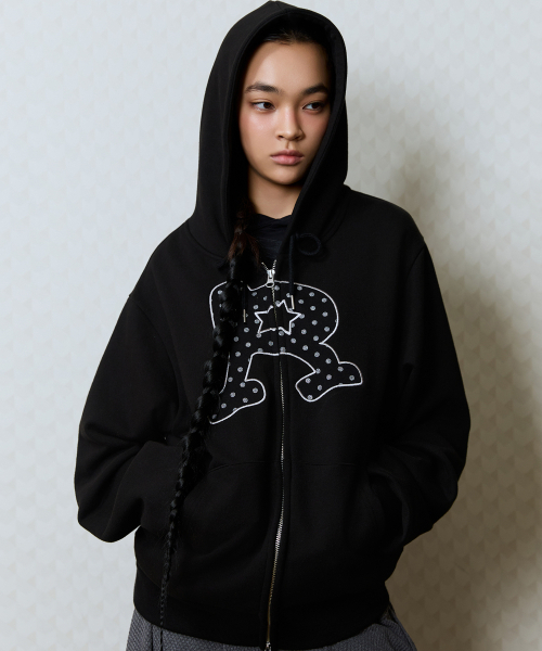 LUVISTRUE(ラヴイズトゥルー)の「GT R HOOD ZIP UP(BLACK)(パーカー・レディース・その他・FREE)」の1枚目の写真
