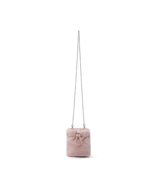 LAP（ラップ）の「FLUFFY POP CROSS BAG AR7ABA40（メッセンジャーバッグ・レディース・ダークブラウン/ピンク/アイボリー・FREE）」の3枚目の写真