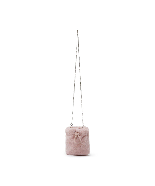 LAP（ラップ）の「FLUFFY POP CROSS BAG AR7ABA40（メッセンジャーバッグ・レディース・ダークブラウン/ピンク/アイボリー・FREE）」の7枚目の写真