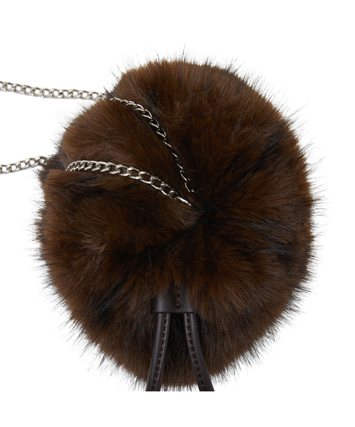 LAP（ラップ）の「FLUFFY POP CROSS BAG AR7ABA40（メッセンジャーバッグ・レディース・ダークブラウン/ピンク/アイボリー・FREE）」の9枚目の写真
