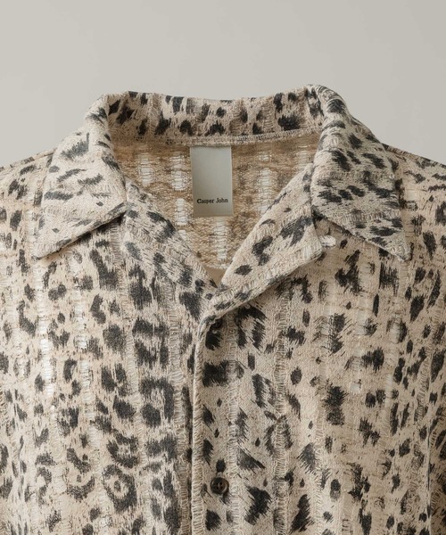 Leopard knit shirts/レオパードニットシャツ（シャツ/ブラウス