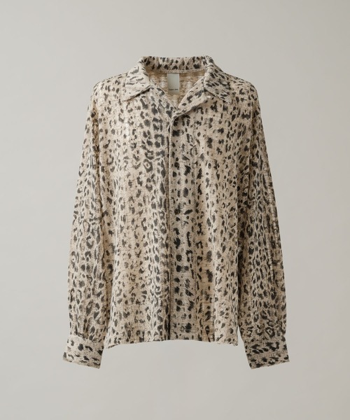 CASPER JOHN（キャスパージョン）の「Leopard knit shirts/レオパードニットシャツ（シャツ/ブラウス・メンズ・サックスブルー/ベージュ・SMALL/MEDIUM/LARGE/X-SMALL）」の11枚目の写真