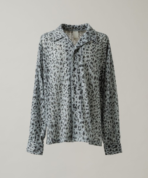 CASPER JOHN（キャスパージョン）の「Leopard knit shirts/レオパードニットシャツ（シャツ/ブラウス・メンズ・サックスブルー/ベージュ・SMALL/MEDIUM/LARGE/X-SMALL）」の17枚目の写真