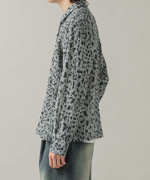 CASPER JOHN（キャスパージョン）の「Leopard knit shirts/レオパードニットシャツ（シャツ/ブラウス・メンズ・サックスブルー/ベージュ・SMALL/MEDIUM/LARGE/X-SMALL）」の20枚目の写真
