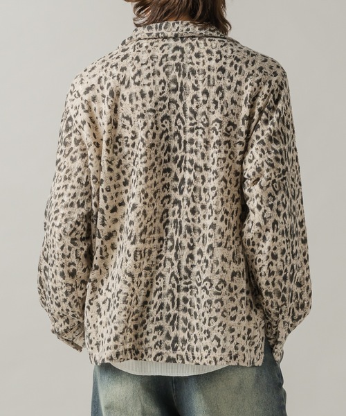 CASPER JOHN（キャスパージョン）の「Leopard knit shirts/レオパードニットシャツ（シャツ/ブラウス・メンズ・サックスブルー/ベージュ・SMALL/MEDIUM/LARGE/X-SMALL）」の15枚目の写真