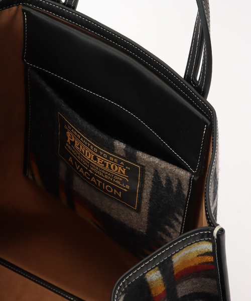 journal standard L'essage(ジャーナルスタンダードレサージュ)の「【A VACATION】TANK PENDLETON Harding Willa:バッグ(トートバッグ・レディース・ブラック・FREE)」の8枚目の写真
