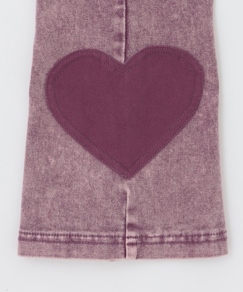 X-girl Stages（エックスガールステージス）の「サイドハートモチーフフレアパンツ（デニムパンツ・キッズ・ピンク/ブルー・140cm/120cm/100cm/90cm/110cm/130cm）」の13枚目の写真