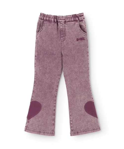 X-girl Stages（エックスガールステージス）の「サイドハートモチーフフレアパンツ（デニムパンツ・キッズ・ピンク/ブルー・140cm/120cm/100cm/90cm/110cm/130cm）」の17枚目の写真