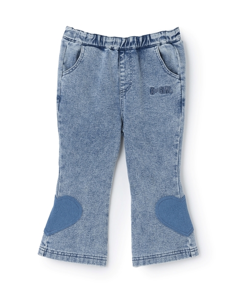 X-girl Stages（エックスガールステージス）の「サイドハートモチーフフレアパンツ（デニムパンツ・キッズ・ピンク/ブルー・140cm/120cm/100cm/90cm/110cm/130cm）」の18枚目の写真