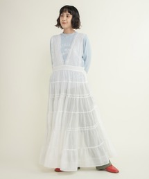 Dot&Stripes CHILD WOMAN | 80ボイル レースピンタック ティアードワンピース(ワンピース)