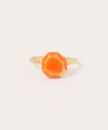 irodori/小さなjewel cut の指輪（ オレンジ）5号