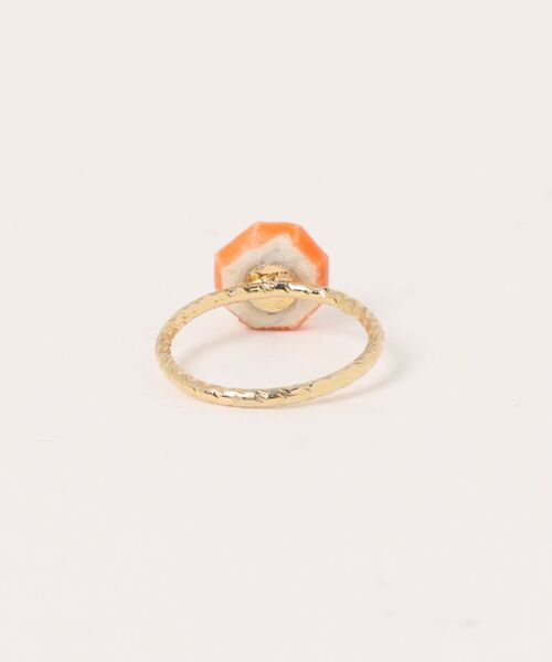 tone（トーン）の「irodori/小さなjewel cut の指輪（ オレンジ）5号（リング・レディース・オレンジ・FREE）」の2枚目の写真