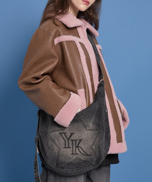 セール】スターデニムクロスバッグブラック（メッセンジャーバッグ