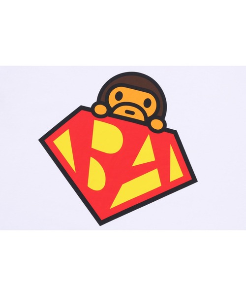 A BATHING APE(アベイシングエイプ)の「HERO BABY MILO TEE(Tシャツ/カットソー・メンズ・ブラック/ホワイト・MEDIUM/SMALL/XXX-LARGE/XX-LARGE/LARGE/X-LARGE)」の5枚目の写真