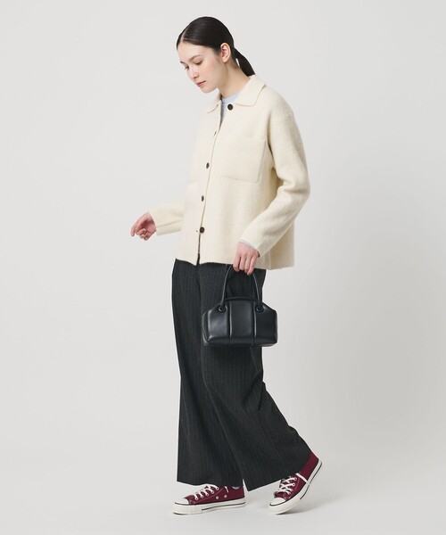 BEAUTY&YOUTH UNITED ARROWS（ビューティーアンドユースユナイテッドアローズ）の「チャイニーズラクーンブレンド ポケット シャツカーディガン（カーディガン/ボレロ・レディース・ダークグレー/グレー系/オフホワイト・FREE）」の10枚目の写真