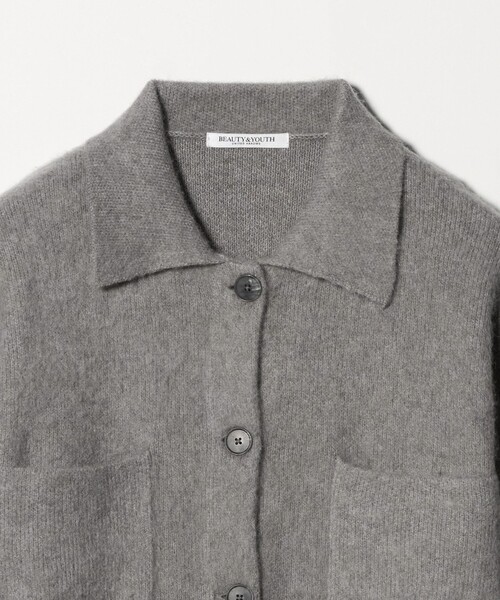 BEAUTY&YOUTH UNITED ARROWS（ビューティーアンドユースユナイテッドアローズ）の「チャイニーズラクーンブレンド ポケット シャツカーディガン（カーディガン/ボレロ・レディース・ダークグレー/グレー系/オフホワイト・FREE）」の18枚目の写真