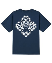 KTN0128 ブラックデス 半袖Tシャツ - ネイビー
