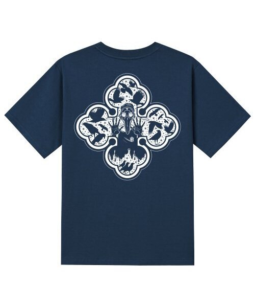 KAN6312(カン6312)の「KTN0128 ブラックデス 半袖Tシャツ - ネイビー(Tシャツ/カットソー・メンズ・その他・LARGE/MEDIUM/SMALL/X-LARGE)」の1枚目の写真