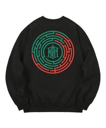 KMB0015 パネルミロ 裏起毛 スウェット - ブラック