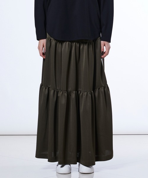 ESSENTIAL(エッセンシャル)の「ブライトキング トラックティアードスカート(スカート・レディース・ブラック/カーキ・36/38)」の2枚目の写真