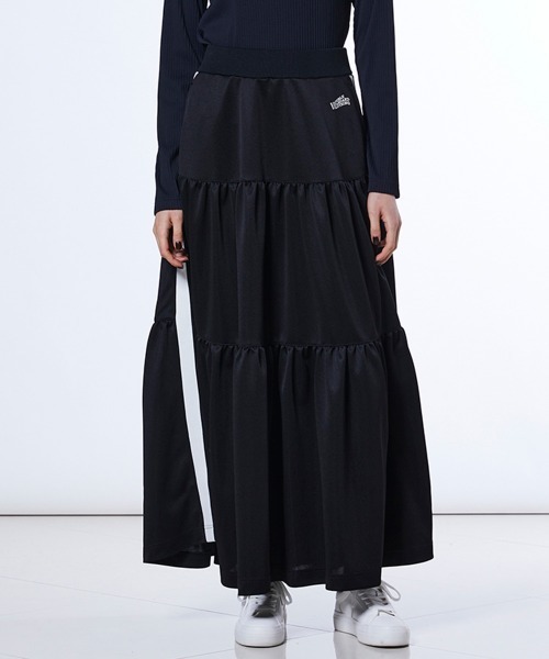 ESSENTIAL(エッセンシャル)の「ブライトキング トラックティアードスカート(スカート・レディース・ブラック/カーキ・36/38)」の1枚目の写真