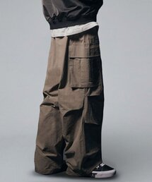 NOT4NERD(�m�b�g�t�H�[�i�[�h)��Parachute Nylon Cargo Pants - Light Khaki(�X�E�F�b�g�p���c)