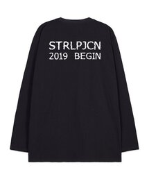 エイピースタジオ ビギン オーバーサイズ ロングスリーブTシャツ_チャコール