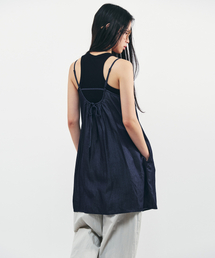 タイバックレイヤードミニワンピース_INDIGO