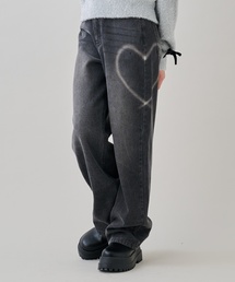 by LOVEiT | ハート抜染デニムパンツ(デニムパンツ)