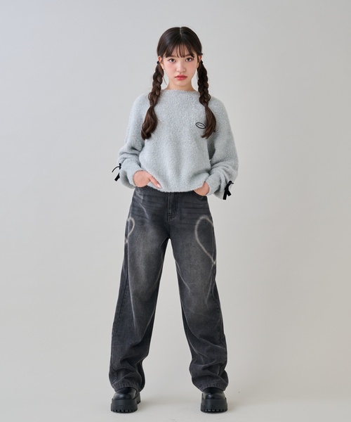 by LOVEiT（バイラビット）の「ハート抜染デニムパンツ（デニムパンツ・キッズ・ブルー/ブラック・130cm/150cm/140cm/120cm/160cm）」の13枚目の写真