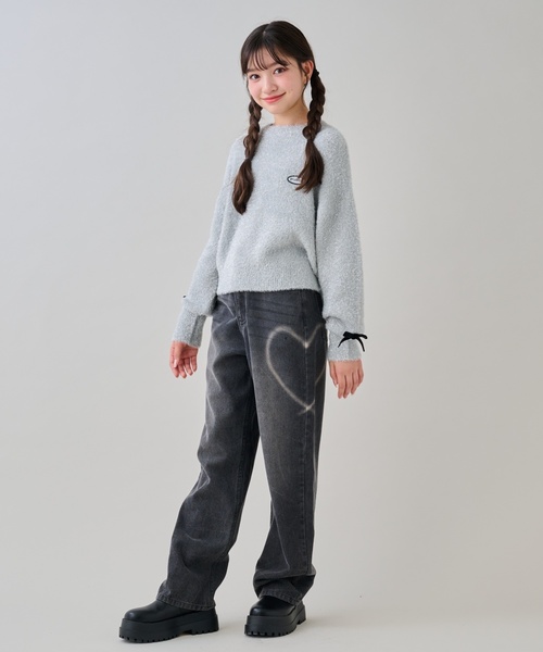 by LOVEiT（バイラビット）の「ハート抜染デニムパンツ（デニムパンツ・キッズ・ブルー/ブラック・130cm/150cm/140cm/120cm/160cm）」の12枚目の写真