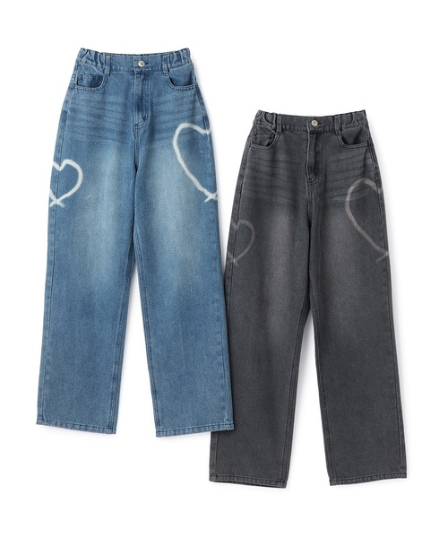 by LOVEiT（バイラビット）の「ハート抜染デニムパンツ（デニムパンツ・キッズ・ブルー/ブラック・130cm/150cm/140cm/120cm/160cm）」の11枚目の写真