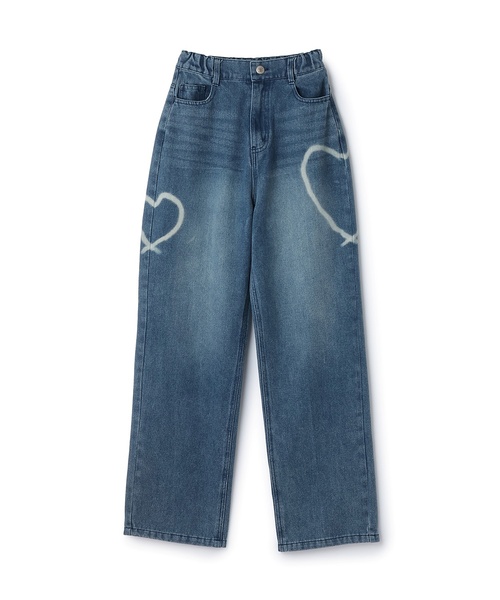 by LOVEiT（バイラビット）の「ハート抜染デニムパンツ（デニムパンツ・キッズ・ブルー/ブラック・130cm/150cm/140cm/120cm/160cm）」の9枚目の写真
