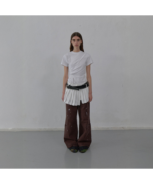 LCDC TM(エルシーディーシーティーエム)の「PLEATS DETAIL LAYERED SKIRT (WHITE)(スカート・レディース・その他・SMALL/MEDIUM)」の2枚目の写真