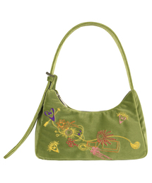 KIMZISU（キムジス）の「Multicolour Embroidery Velvet Mini Bag _ GREEN（ショルダーバッグ）」