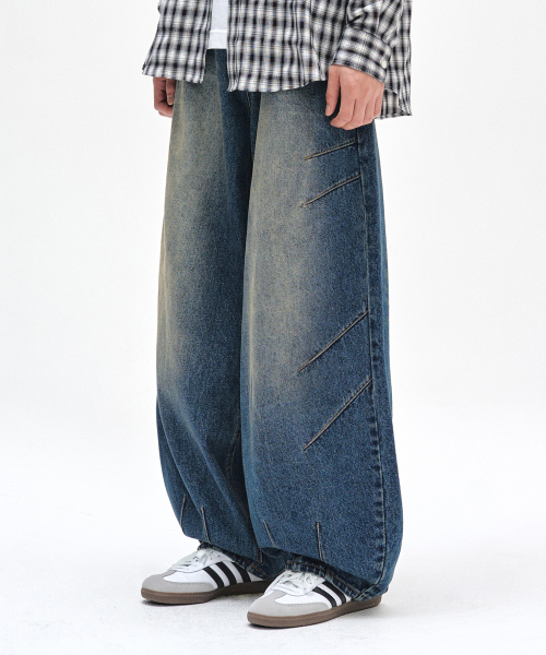 DECET(デケト)の「Balloon Wide Jeans DCPT055YLBlueB(デニムパンツ・レディース・その他・26/28/30/32/34/24)」の7枚目の写真