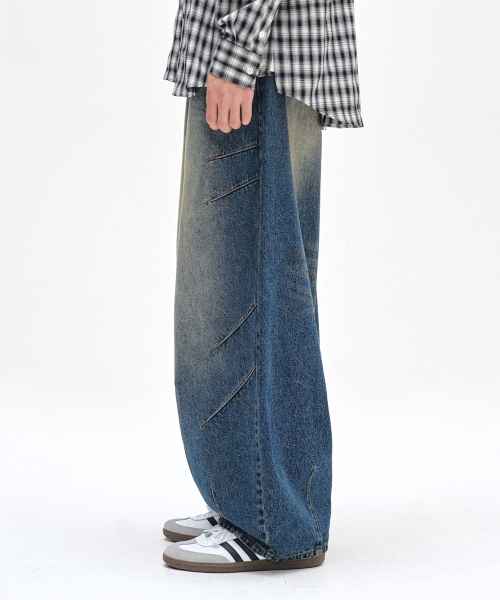 DECET(デケト)の「Balloon Wide Jeans DCPT055YLBlueB(デニムパンツ・レディース・その他・26/28/30/32/34/24)」の3枚目の写真