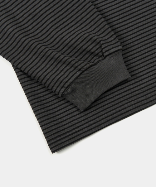 EXCONTAINER(エックスコンテナ)の「ヴィンテージピグメントストライプロングスリーブ(チャコール)(Tシャツ/カットソー・メンズ・その他・MEDIUM/LARGE/X-LARGE)」の3枚目の写真