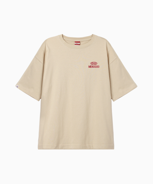 MENASOO(ミナス)の「Mns Hearttrack Graphic T Shirt_Oatmeal(Tシャツ/カットソー・レディース・オートミール・1/2/3)」の2枚目の写真