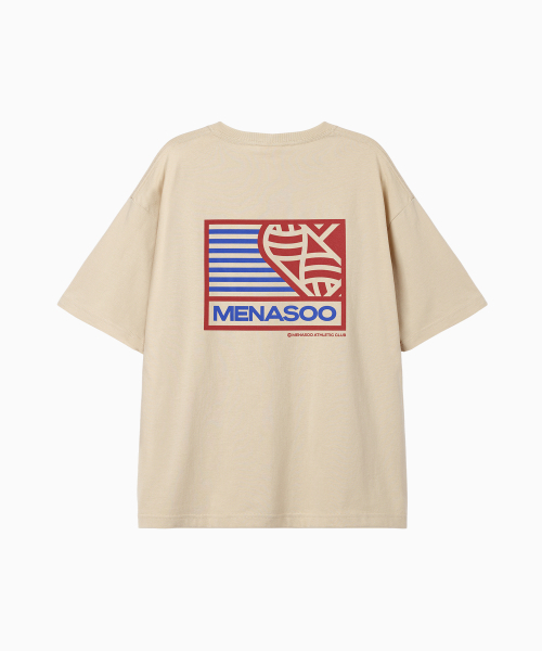 MENASOO(ミナス)の「Mns Hearttrack Graphic T Shirt_Oatmeal(Tシャツ/カットソー・レディース・オートミール・1/2/3)」の3枚目の写真